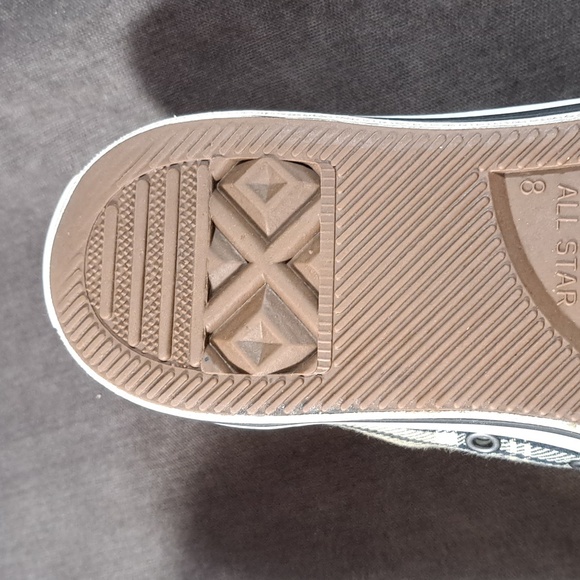 Converse Chuck Taylor All Star Ox Low Black White Plaid Canvas Sneakers G- US 10 - Picture 8 of 16